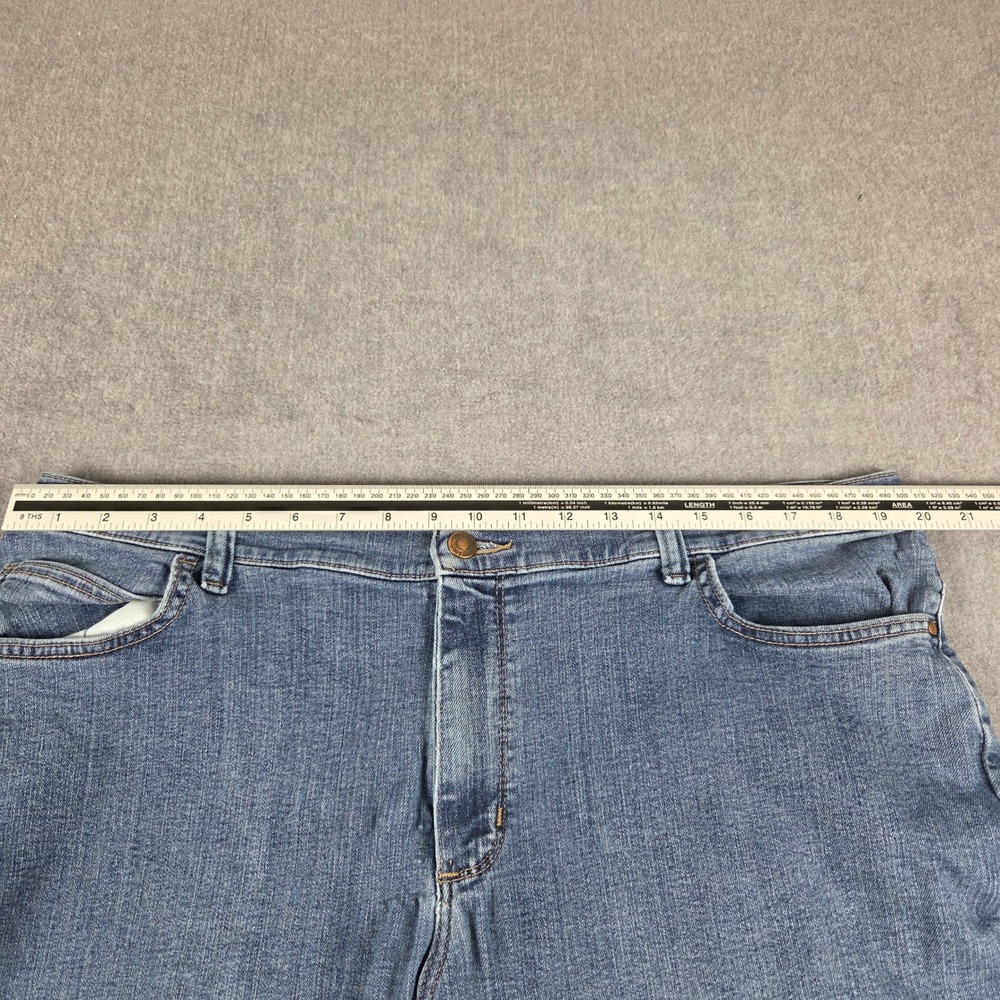 Lee Relaxed Fit Straight Leg Jeans Womens 16 Long Blue Good Stretch Denim - Picture 9 of 14
